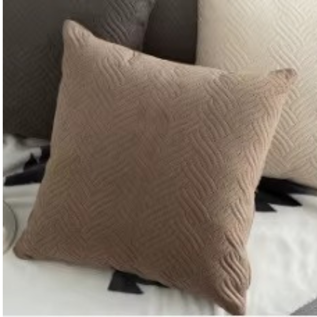 The Velora Herringbone Soft Cushion Cover