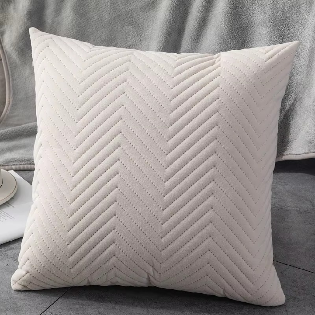 The Velora Herringbone Soft Cushion Cover