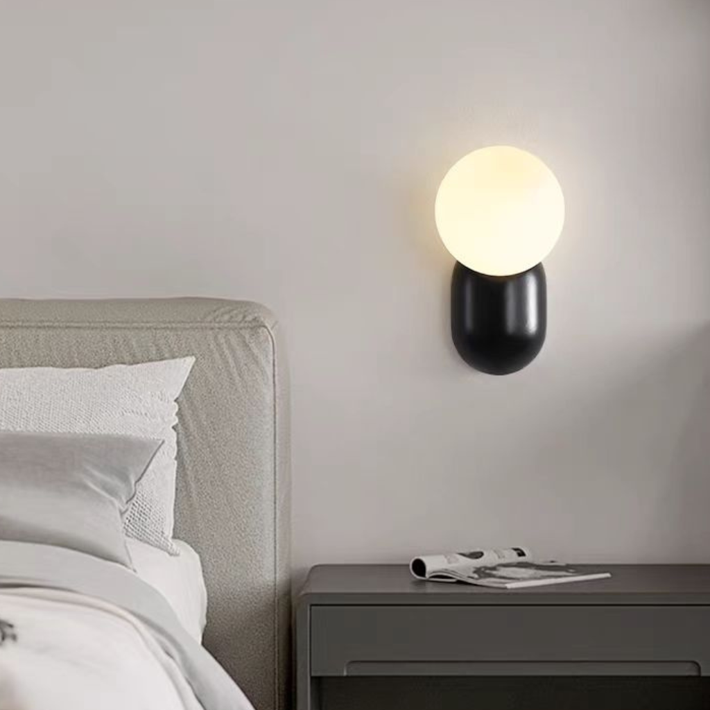 The Veloura LED Glass Ball Wall Light