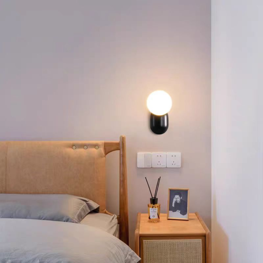 The Veloura LED Glass Ball Wall Light