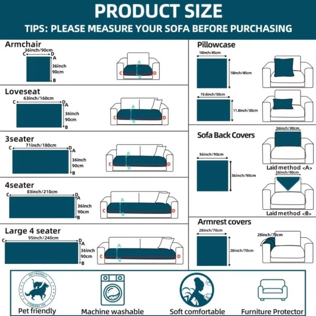 The Veloura Quilted Sofa Protector Cover