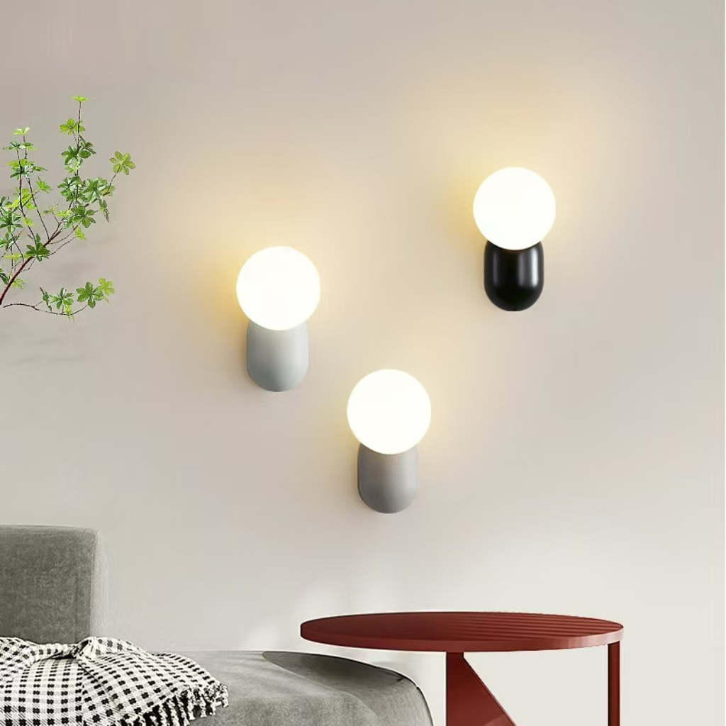 The Veloura LED Glass Ball Wall Light