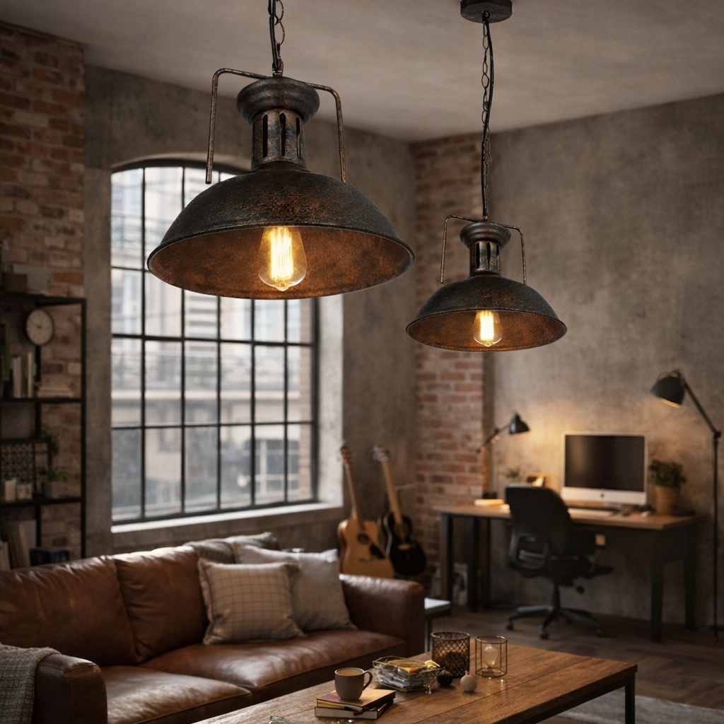 The Vintor Industrial Rustic Metal Pendant Ceiling Light