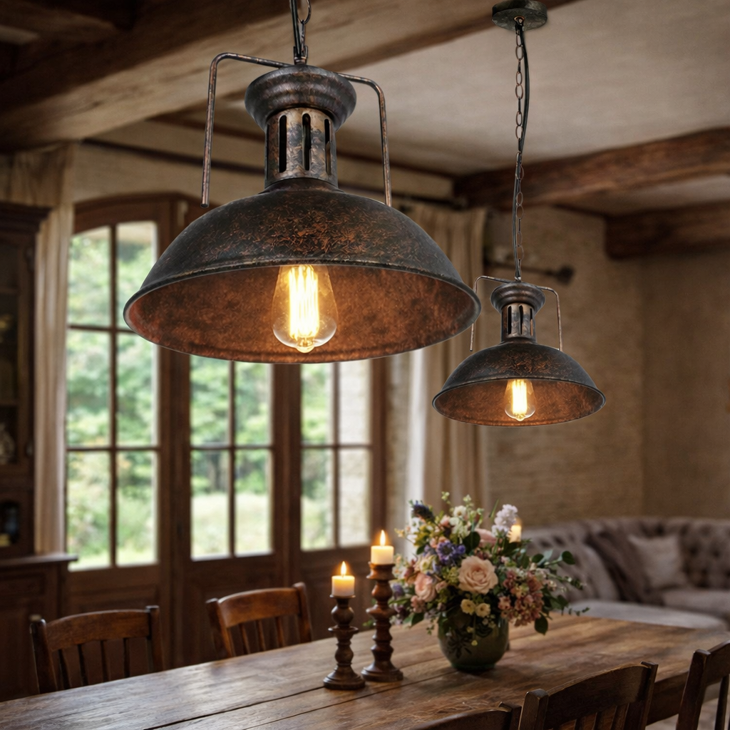 The Vintor Industrial Rustic Metal Pendant Ceiling Light
