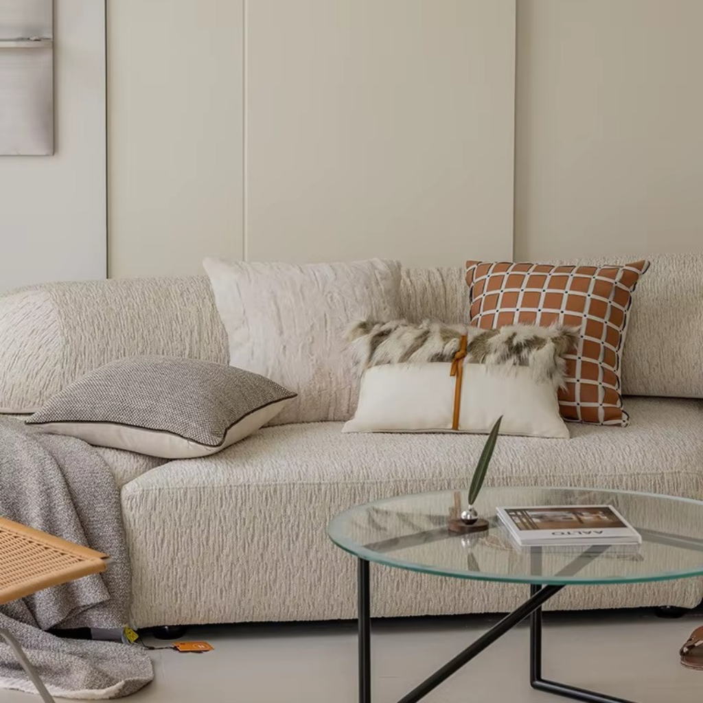 The Virel Nordic Woven Cushion Sofa Cover