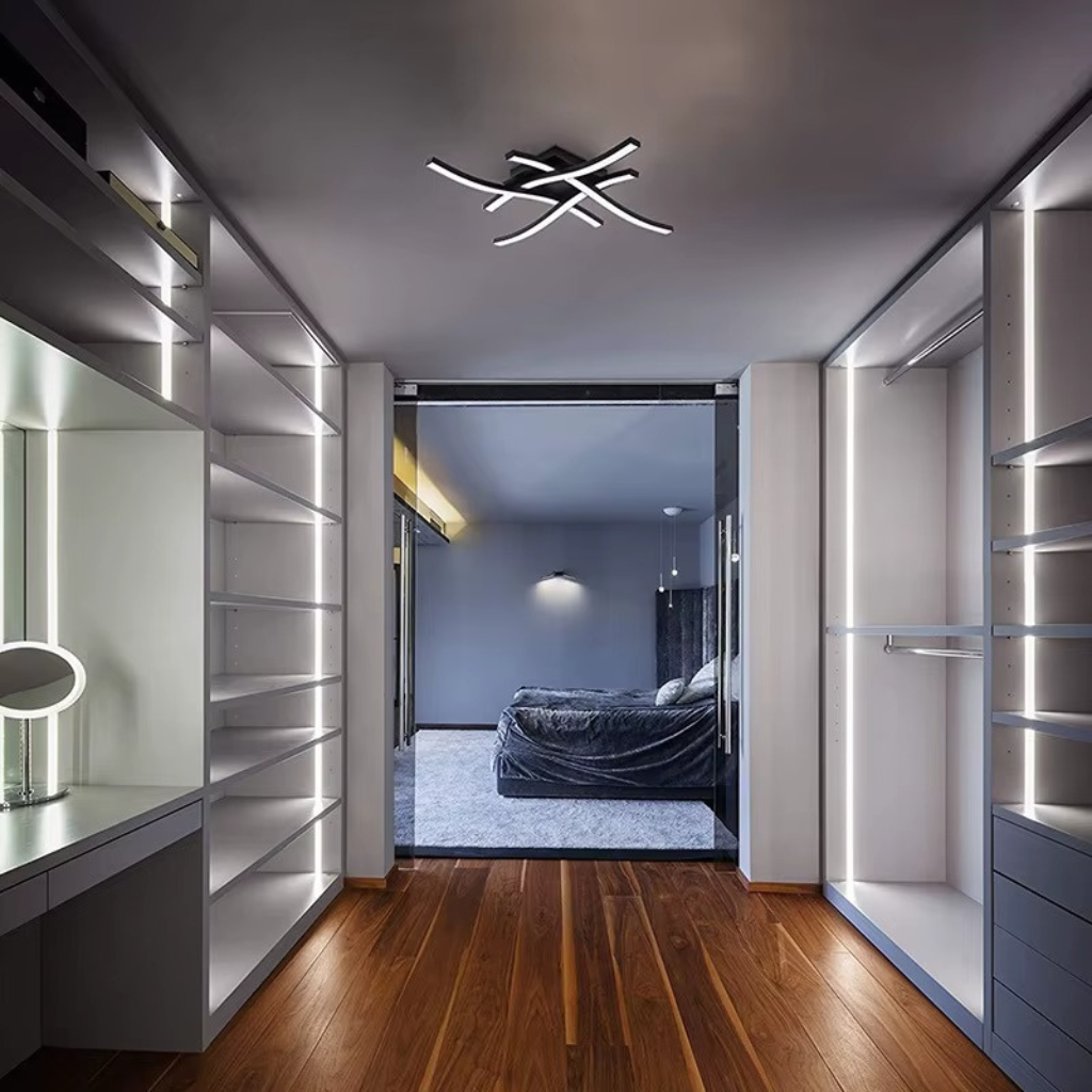 The Virex LED Modern Curved Ceiling Light