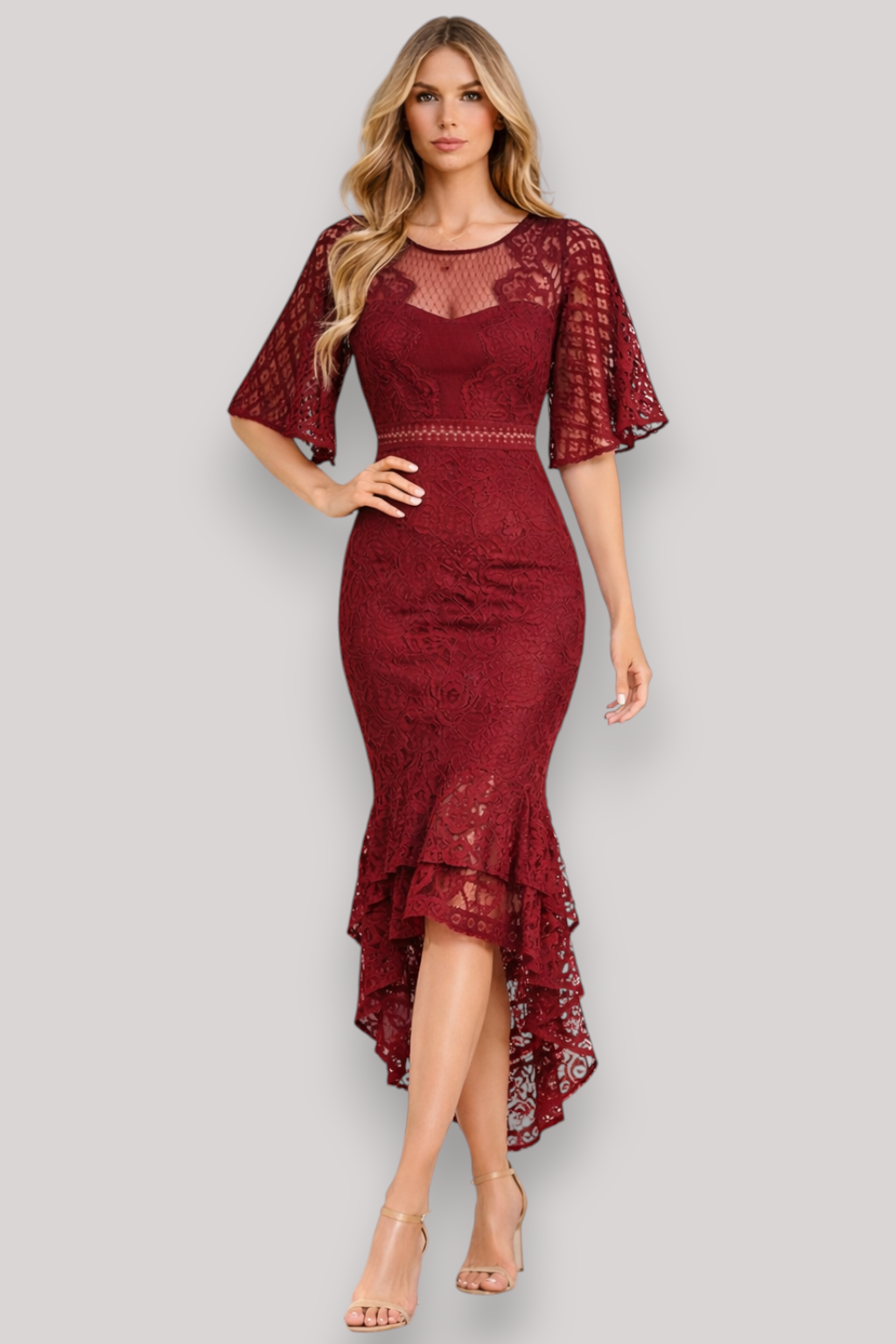 The Vivienne Lace Maxi Dress Evening Elegant Mermaid Party Style