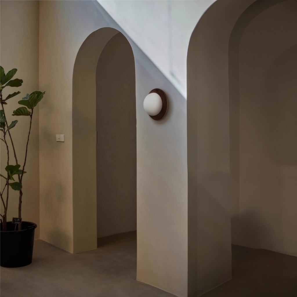 The Walerune Wood Wall Sconce Light
