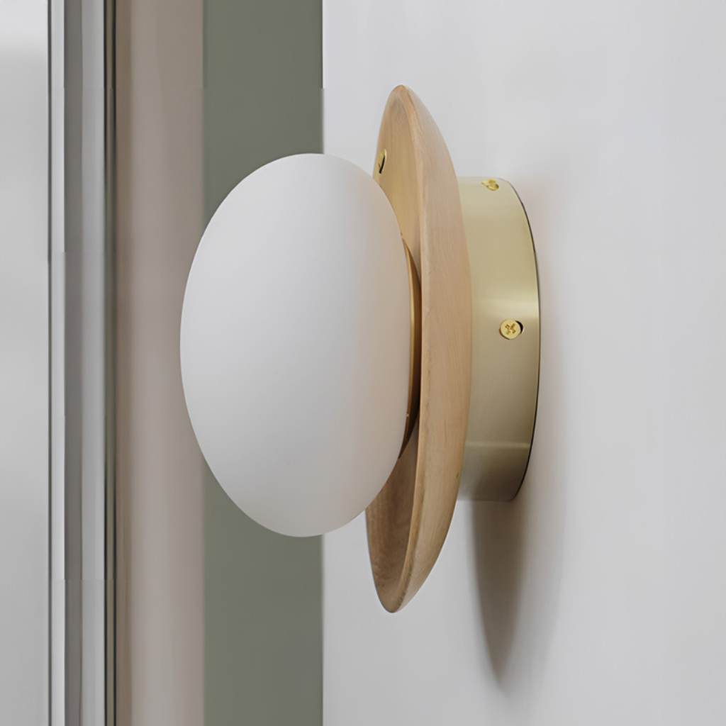 The Walerune Wood Wall Sconce Light