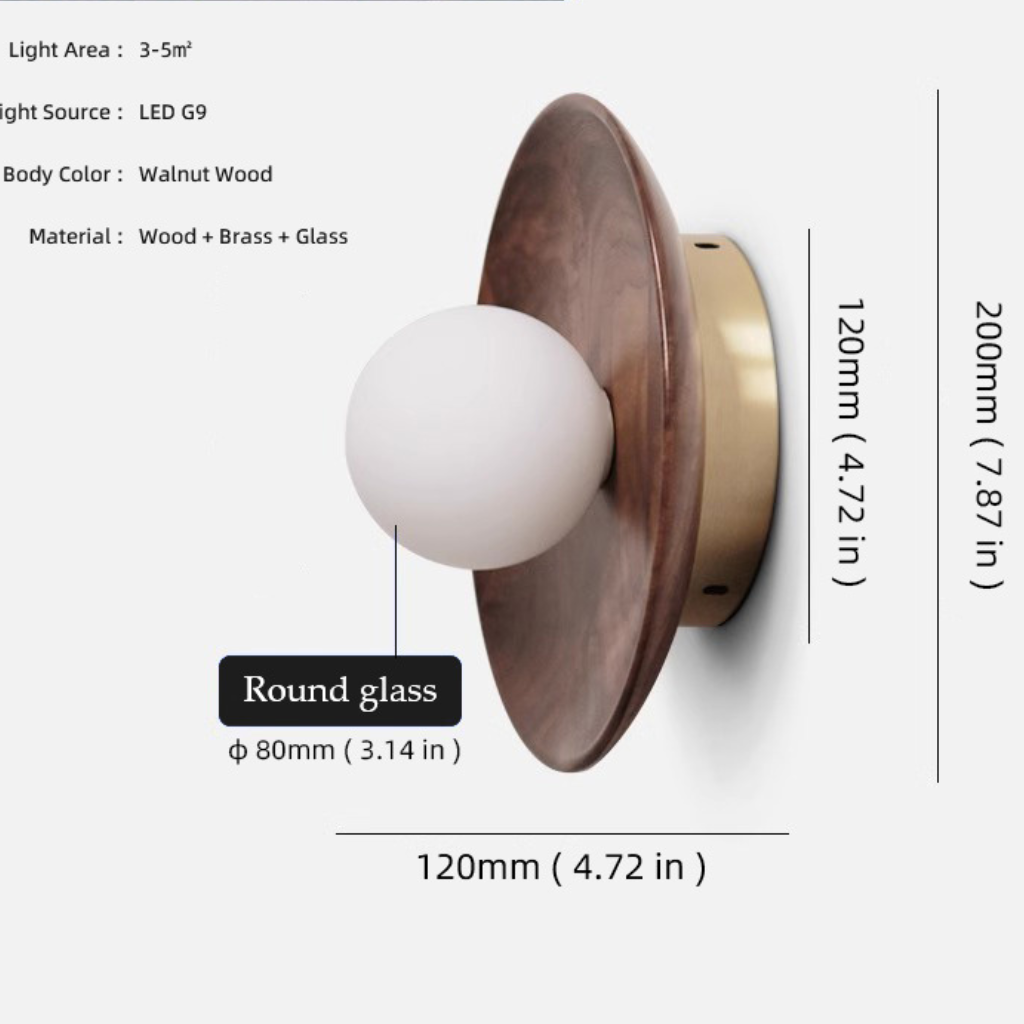 The Walerune Wood Wall Sconce Light
