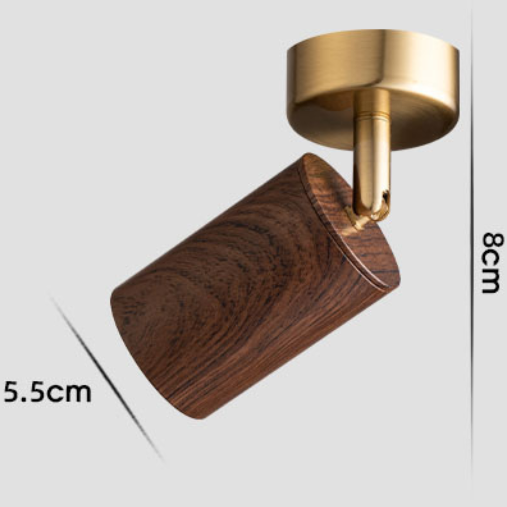 The Walnix Adjustable Walnut LED Spotlight