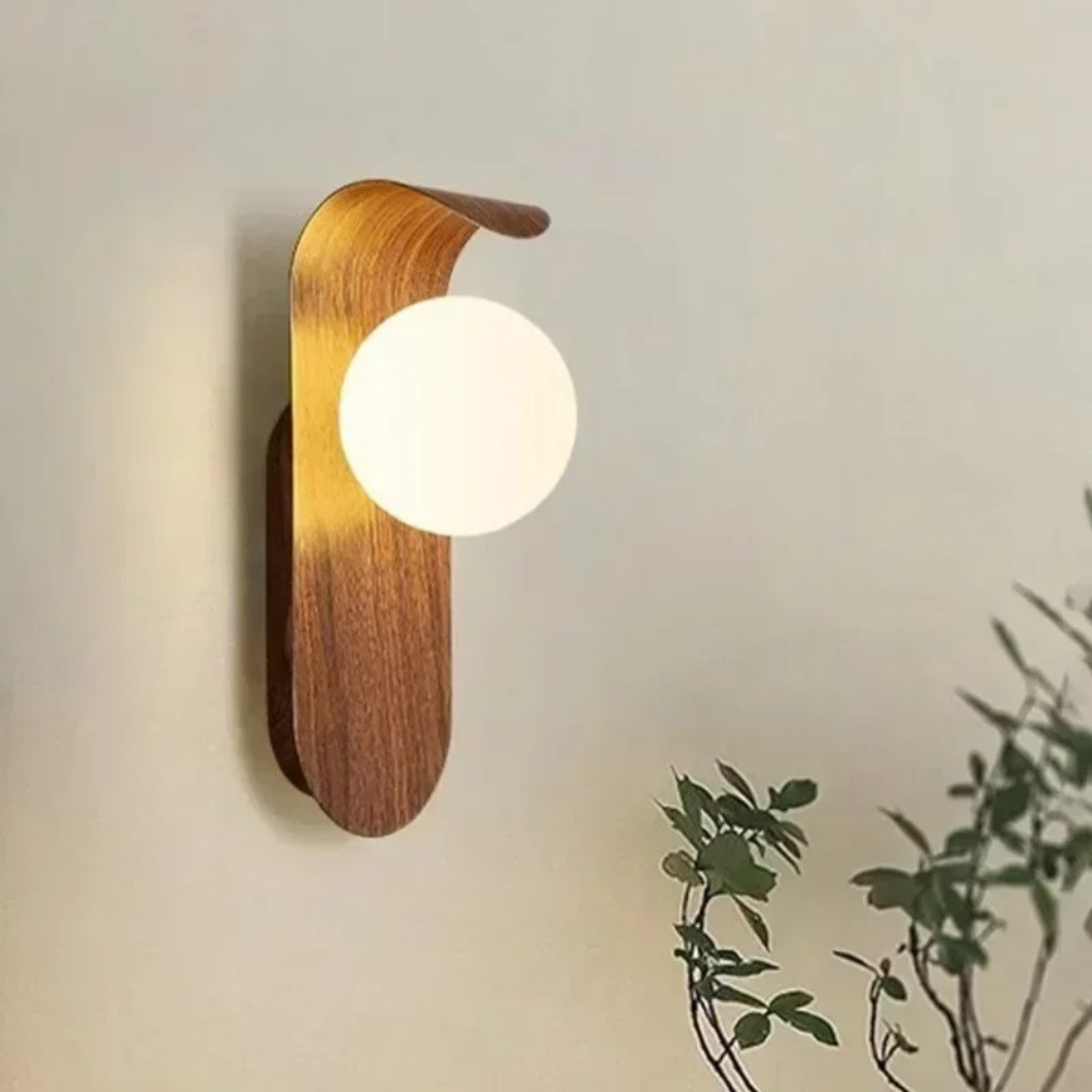 The Walnute Walnut Acrylic Wood Wall Lamp