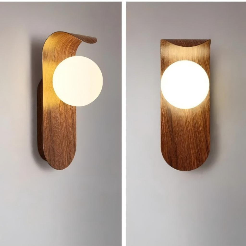 The Walnute Walnut Acrylic Wood Wall Lamp