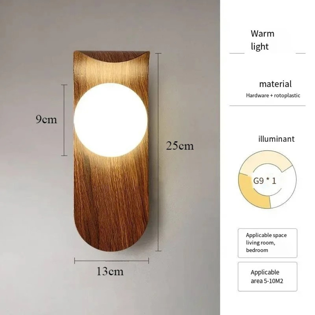 The Walnute Walnut Acrylic Wood Wall Lamp