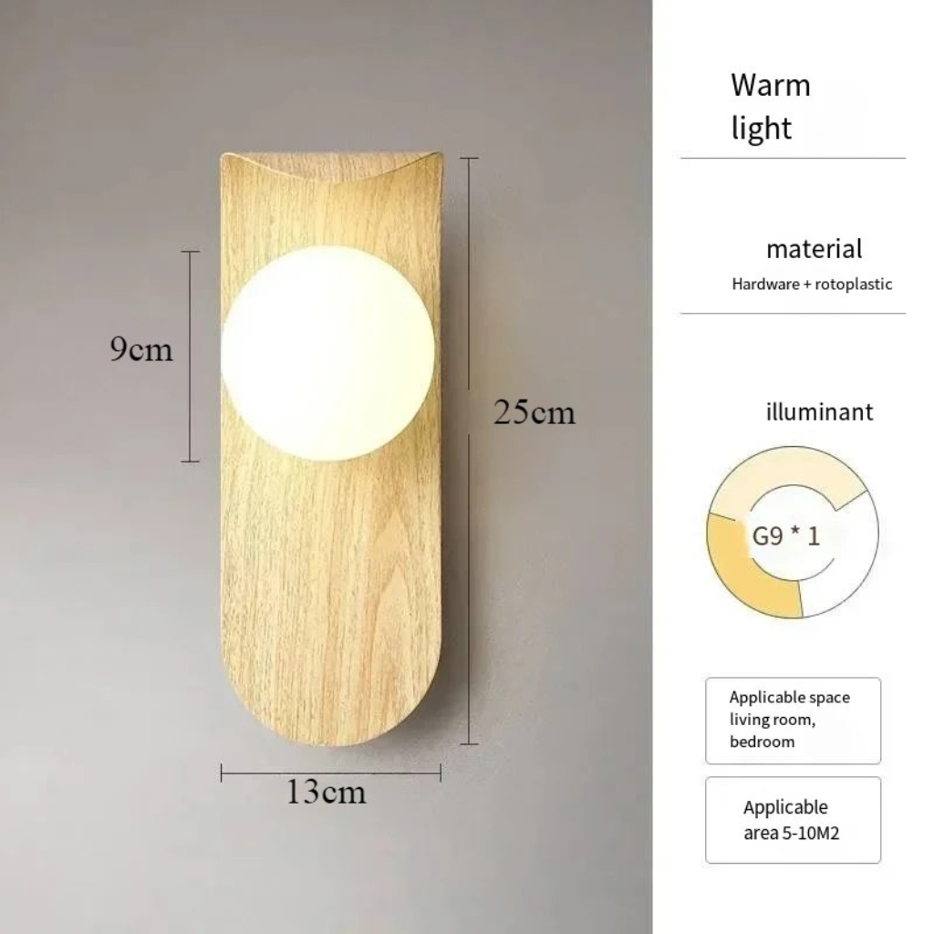 The Walnute Walnut Acrylic Wood Wall Lamp
