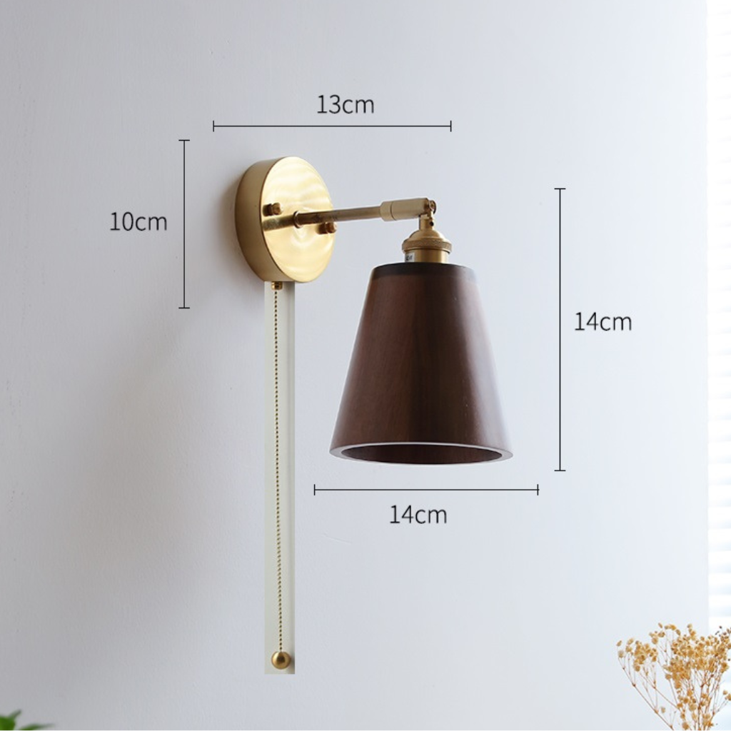 The Walvane Modern Walnut LED Wall Light