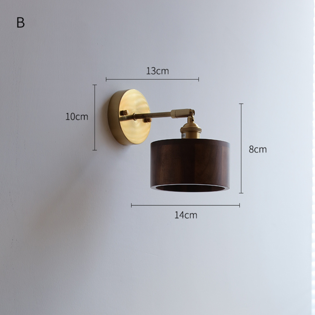 The Walvane Modern Walnut LED Wall Light