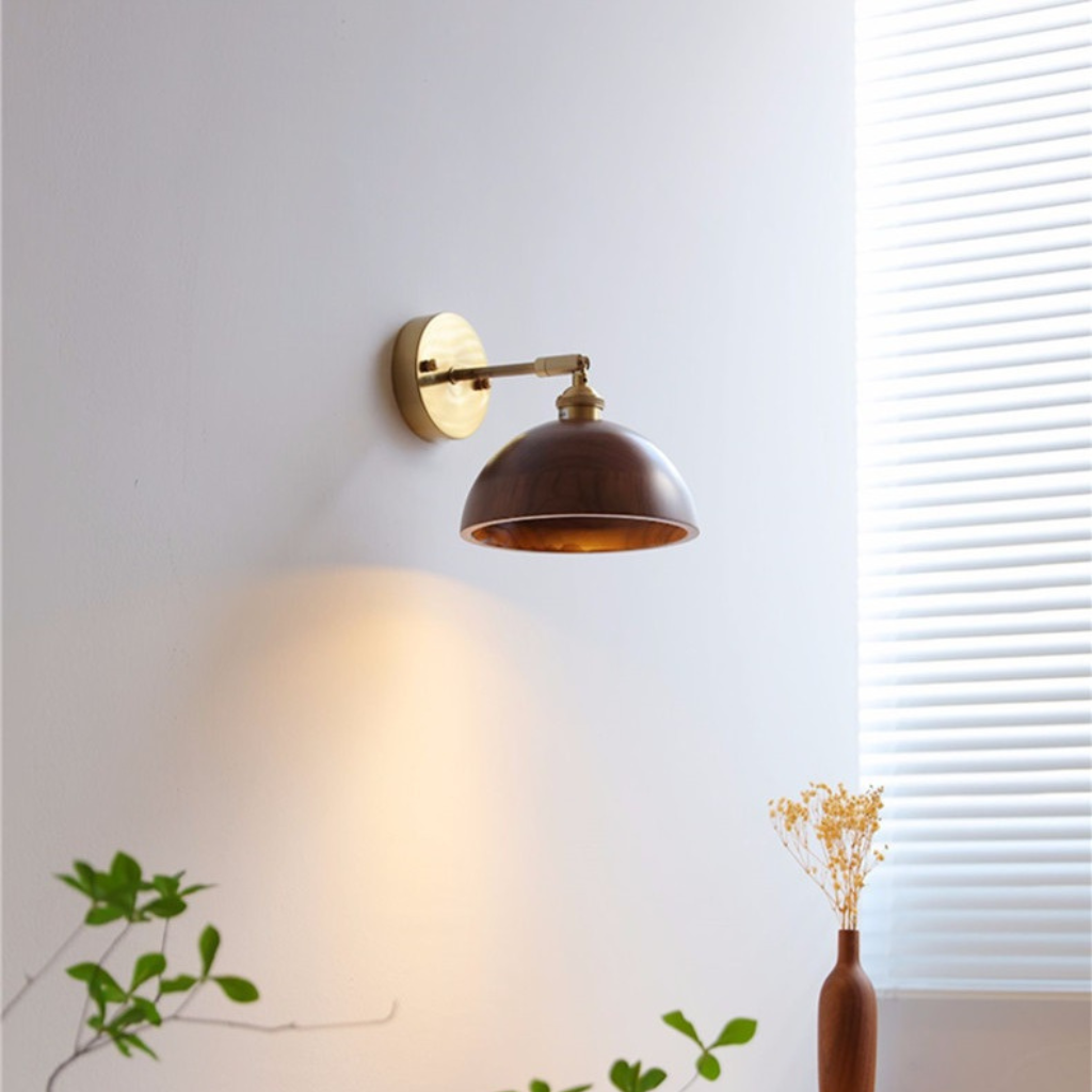 The Walvane Modern Walnut LED Wall Light