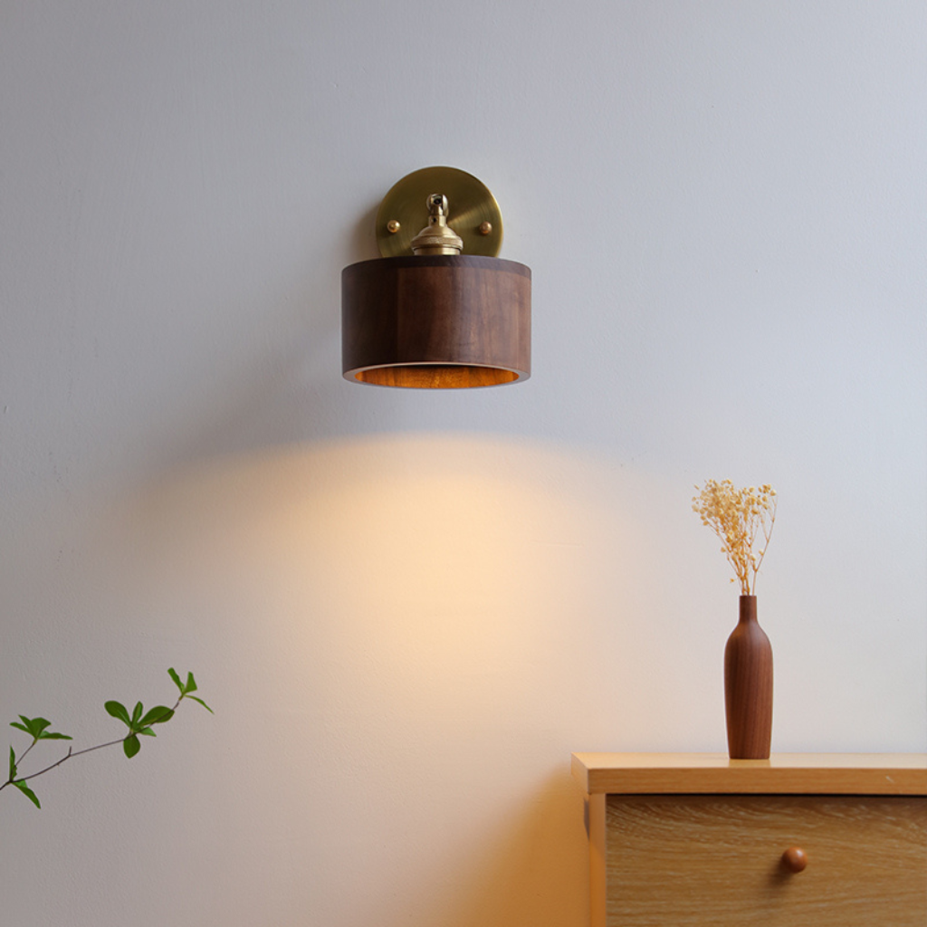 The Walvane Modern Walnut LED Wall Light