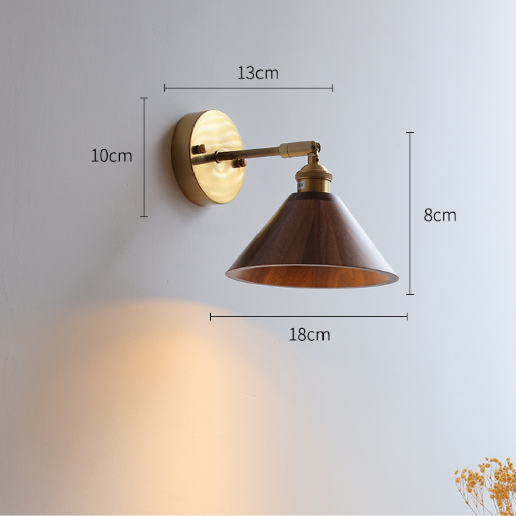 The Walvane Modern Walnut LED Wall Light