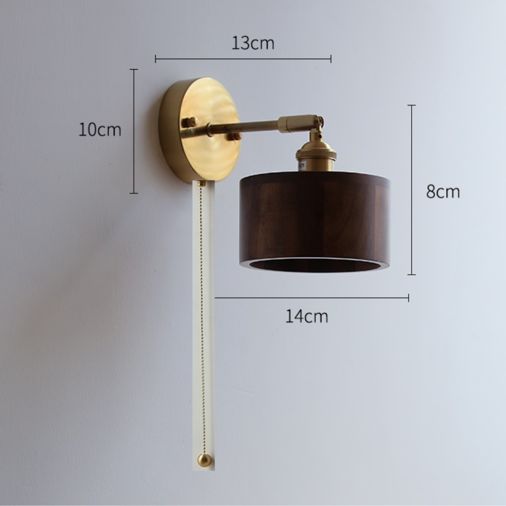 The Walvane Modern Walnut LED Wall Light