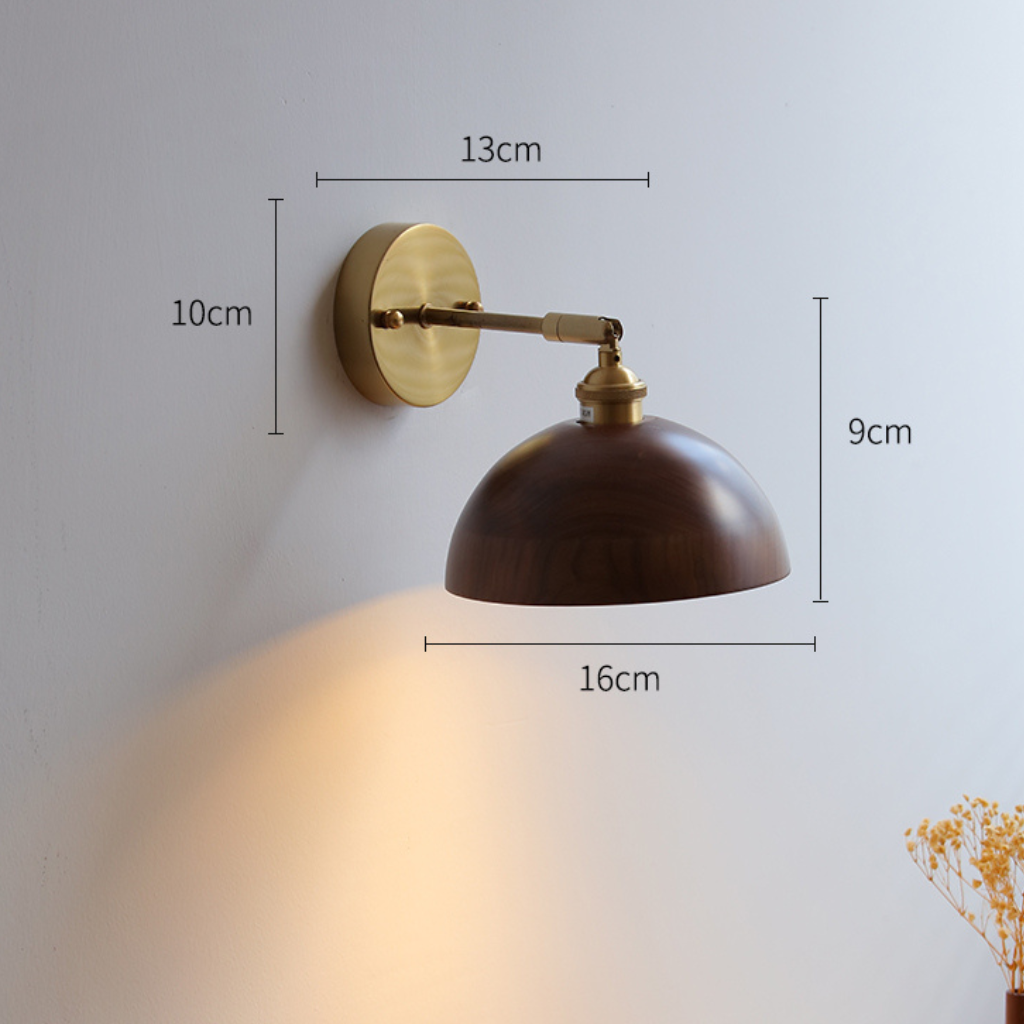 The Walvane Modern Walnut LED Wall Light