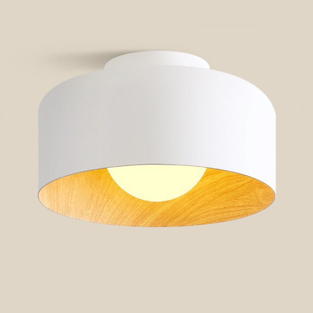 The Walviera Nordic Walnut Wood LED Ceiling Light