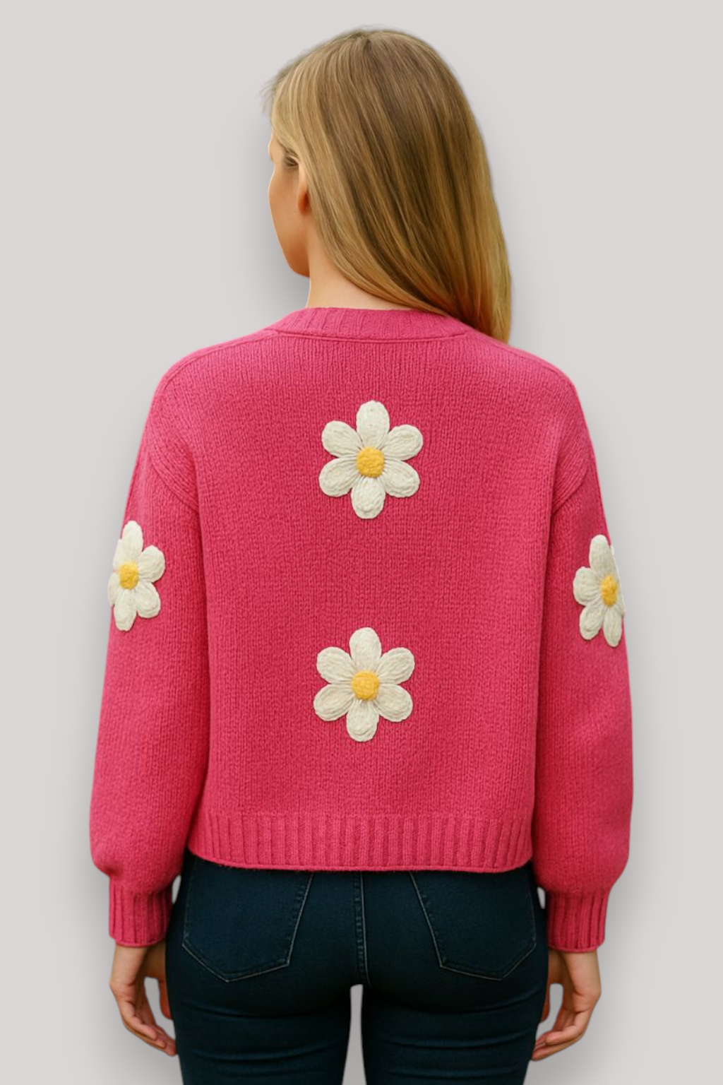 The Winsome V Neck Knit Cardigan Relaxed Fit Winter Sweater