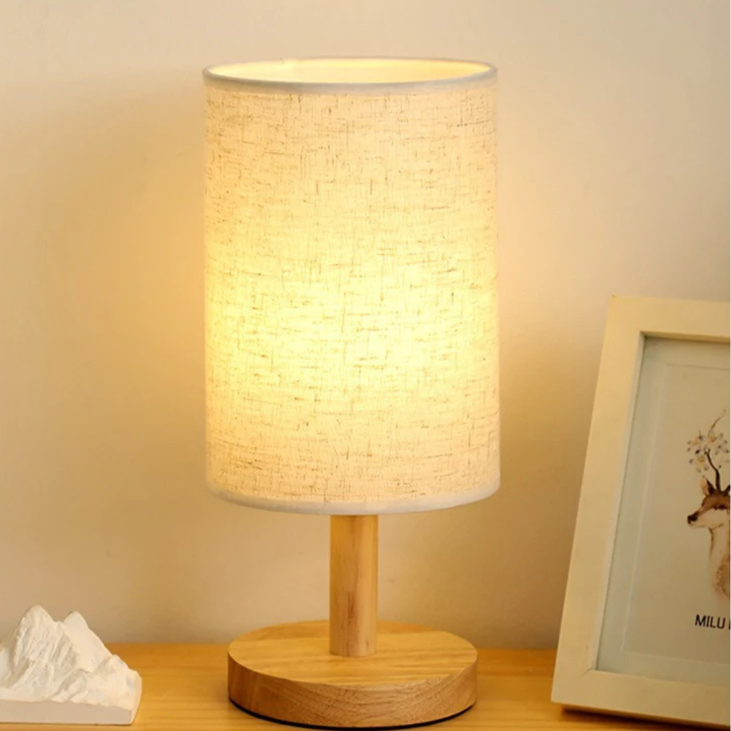 The WoodLume USB Bedside Table Lamp