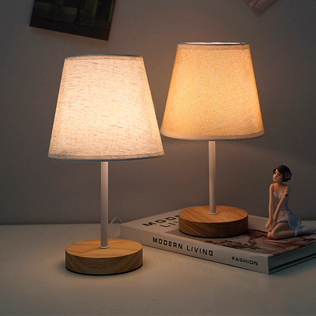 The WoodLume USB Table Bedside Lamp