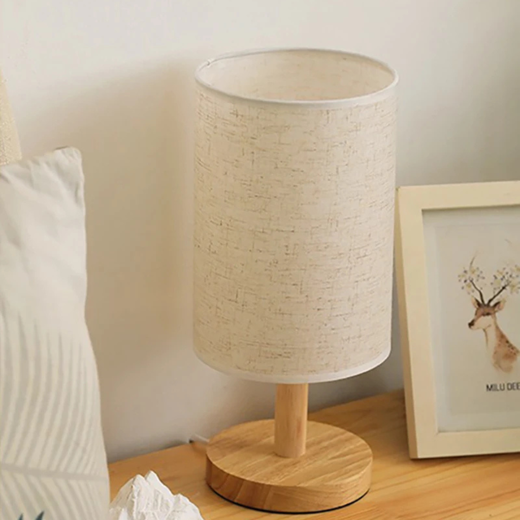 The WoodLume USB Bedside Table Lamp