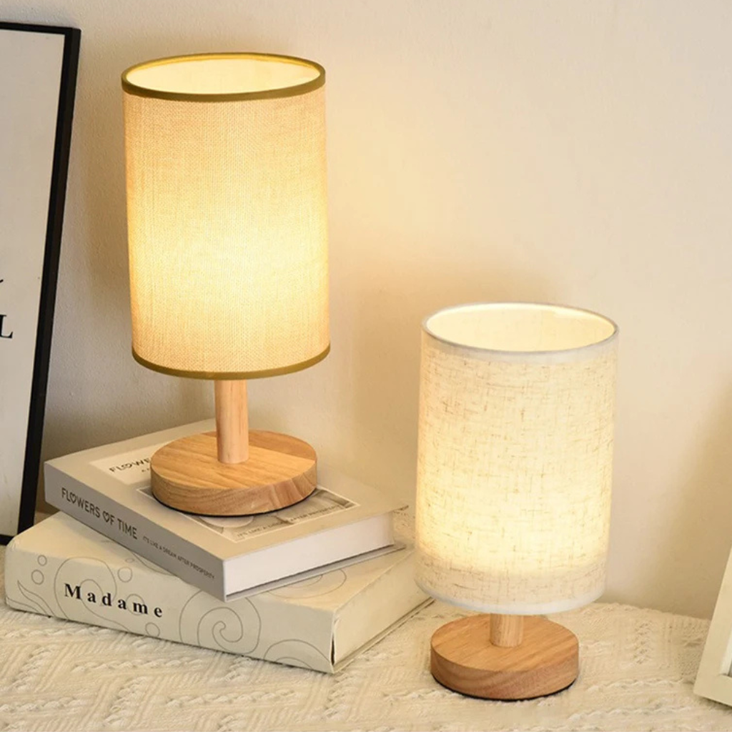 The WoodLume USB Bedside Table Lamp