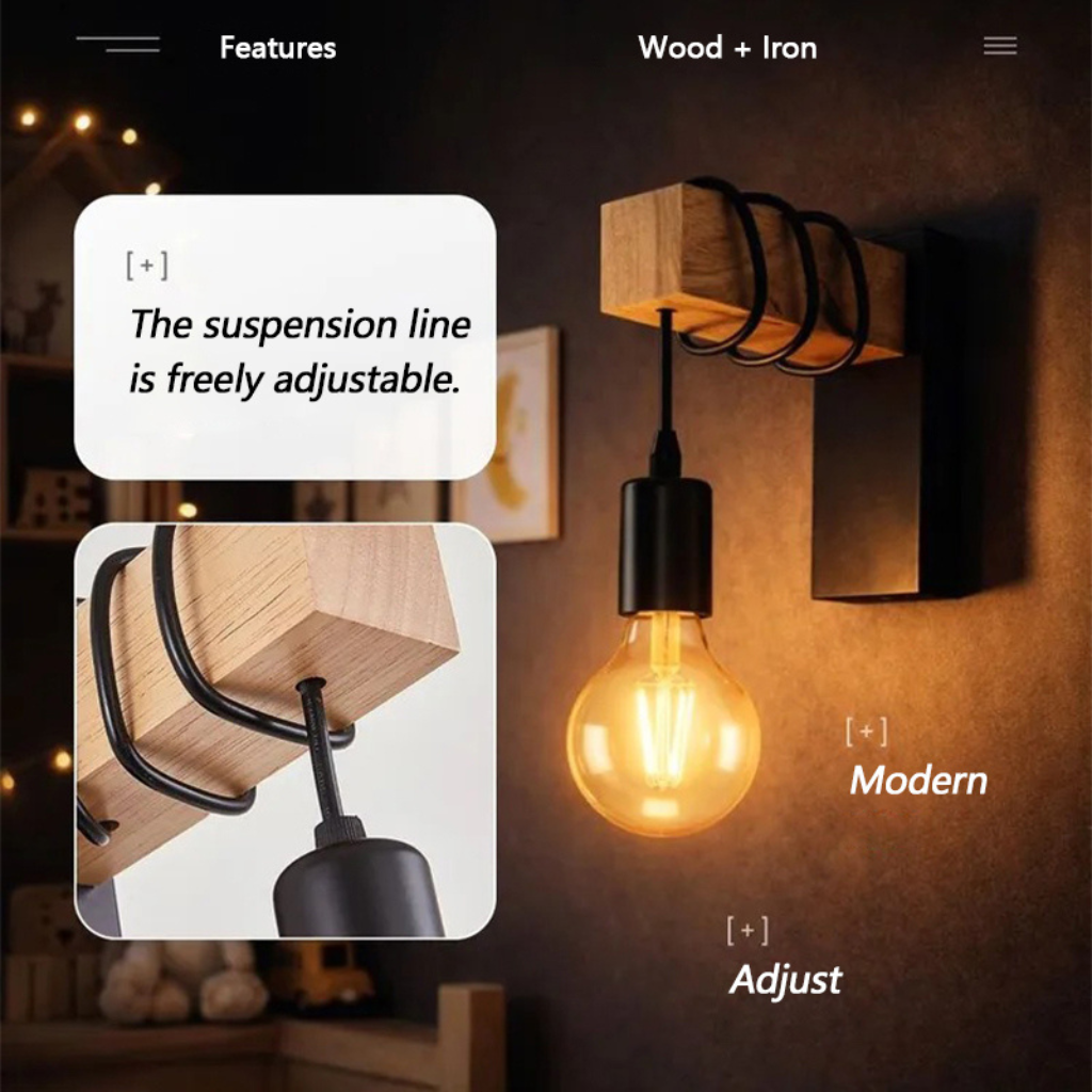 The Woodforge Wooden LED Wall Light
