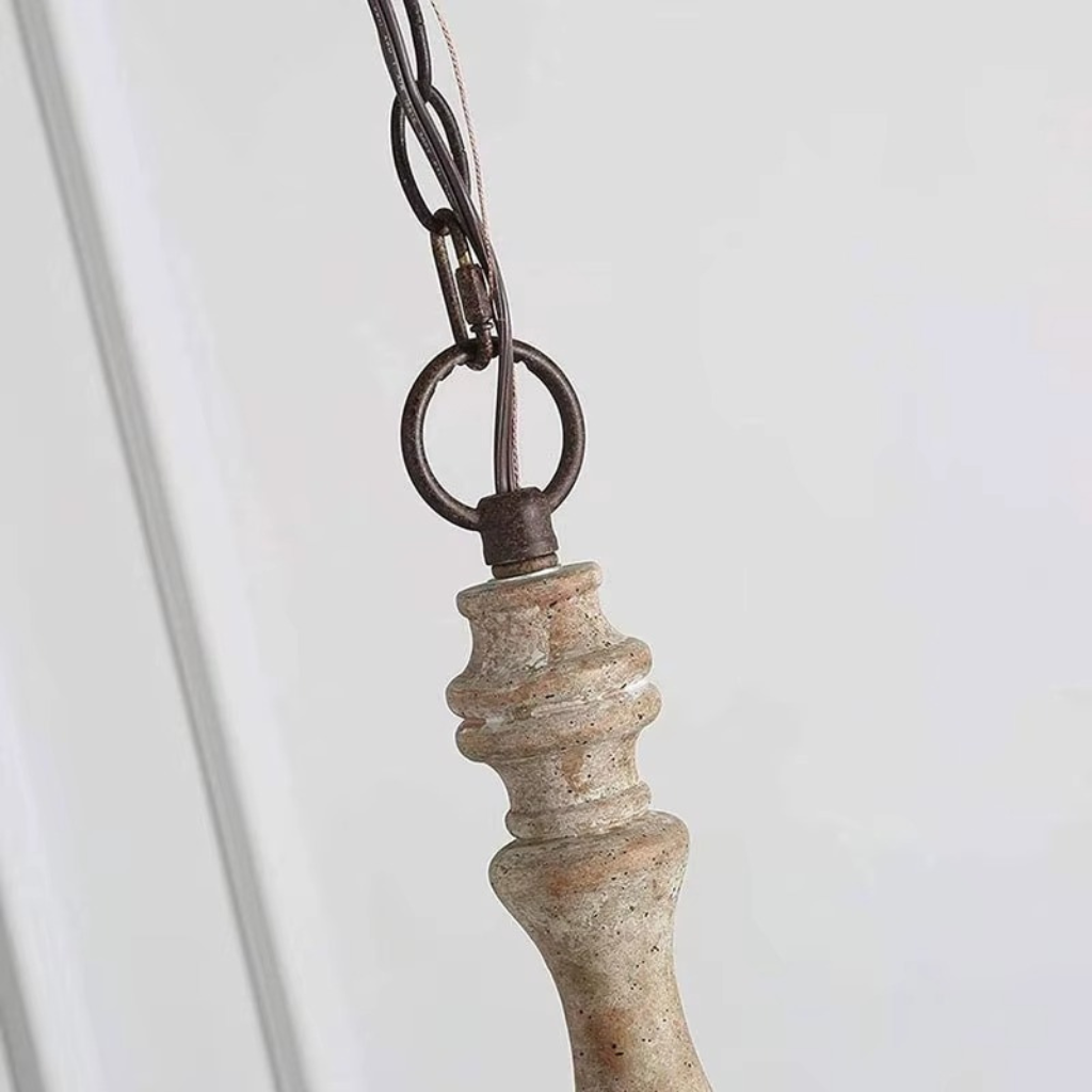 The Woodix Nordic Retro French Wood Chandelier