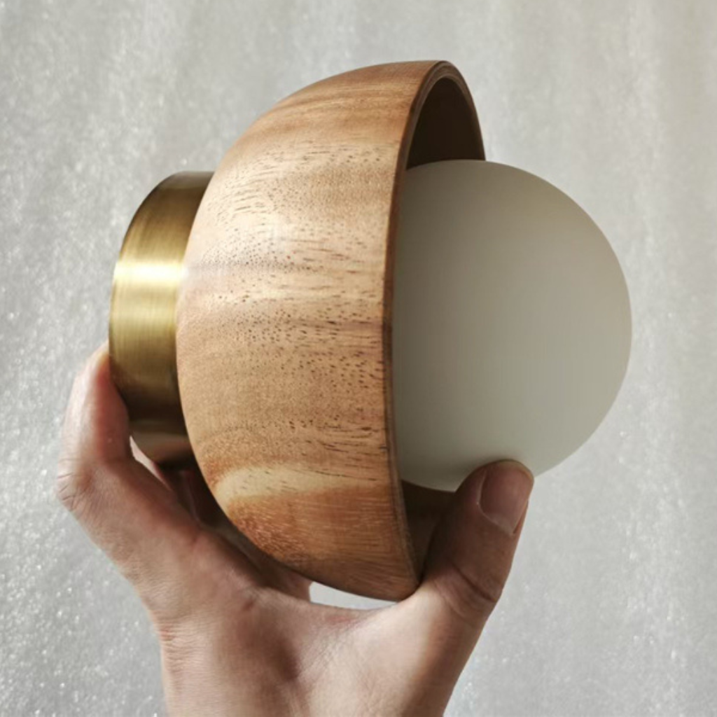 The Woodlora Nordic Wooden Wall Lamp