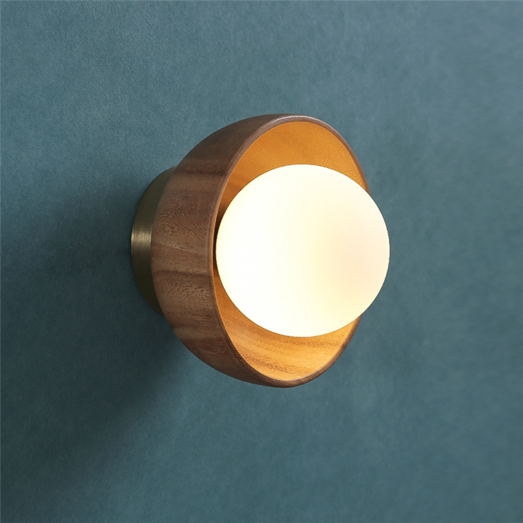 The Woodlora Nordic Wooden Wall Lamp