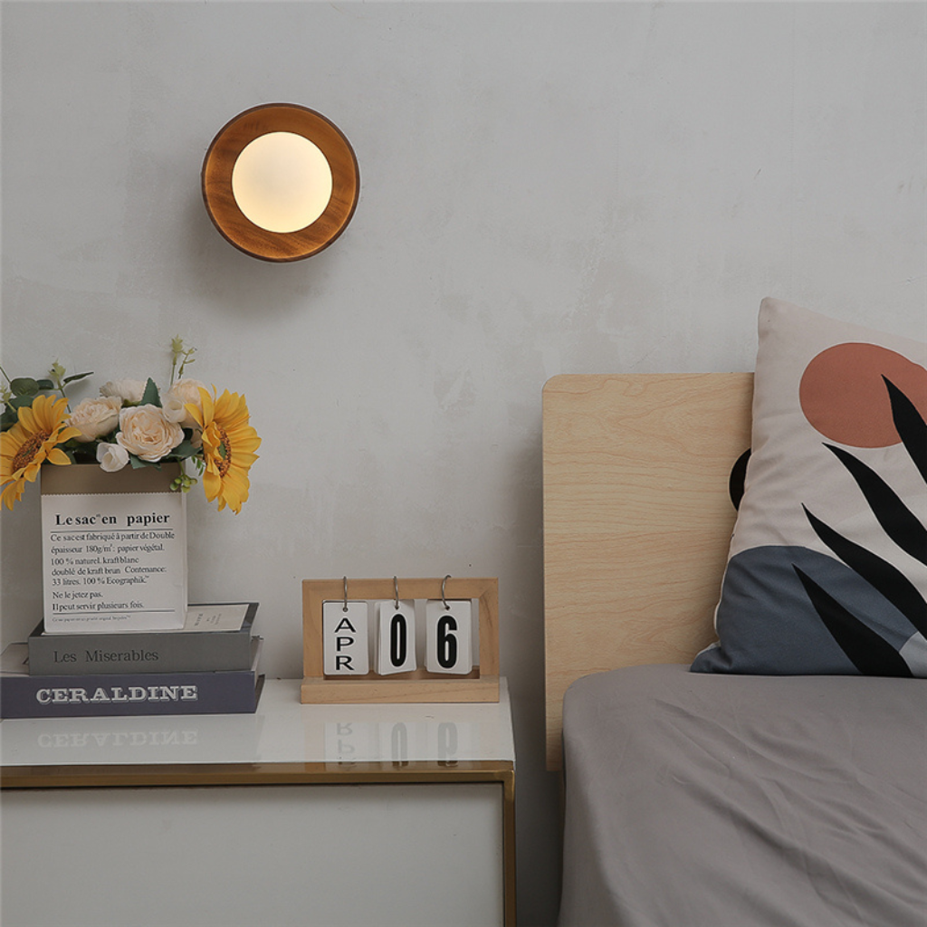 The Woodlora Nordic Wooden Wall Lamp