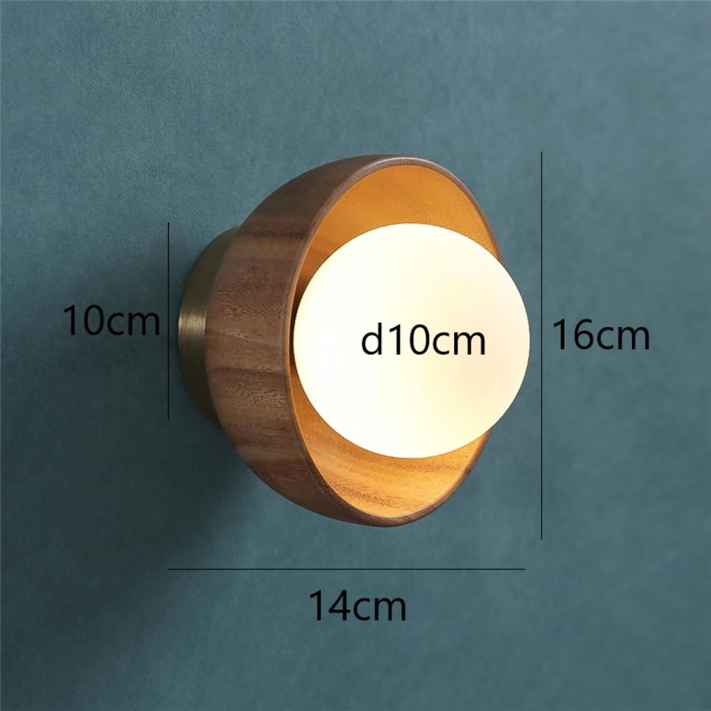 The Woodlora Nordic Wooden Wall Lamp