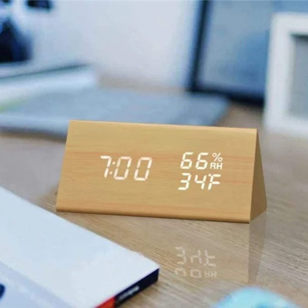The Woodora LED Digital Bedside Alarm Clock