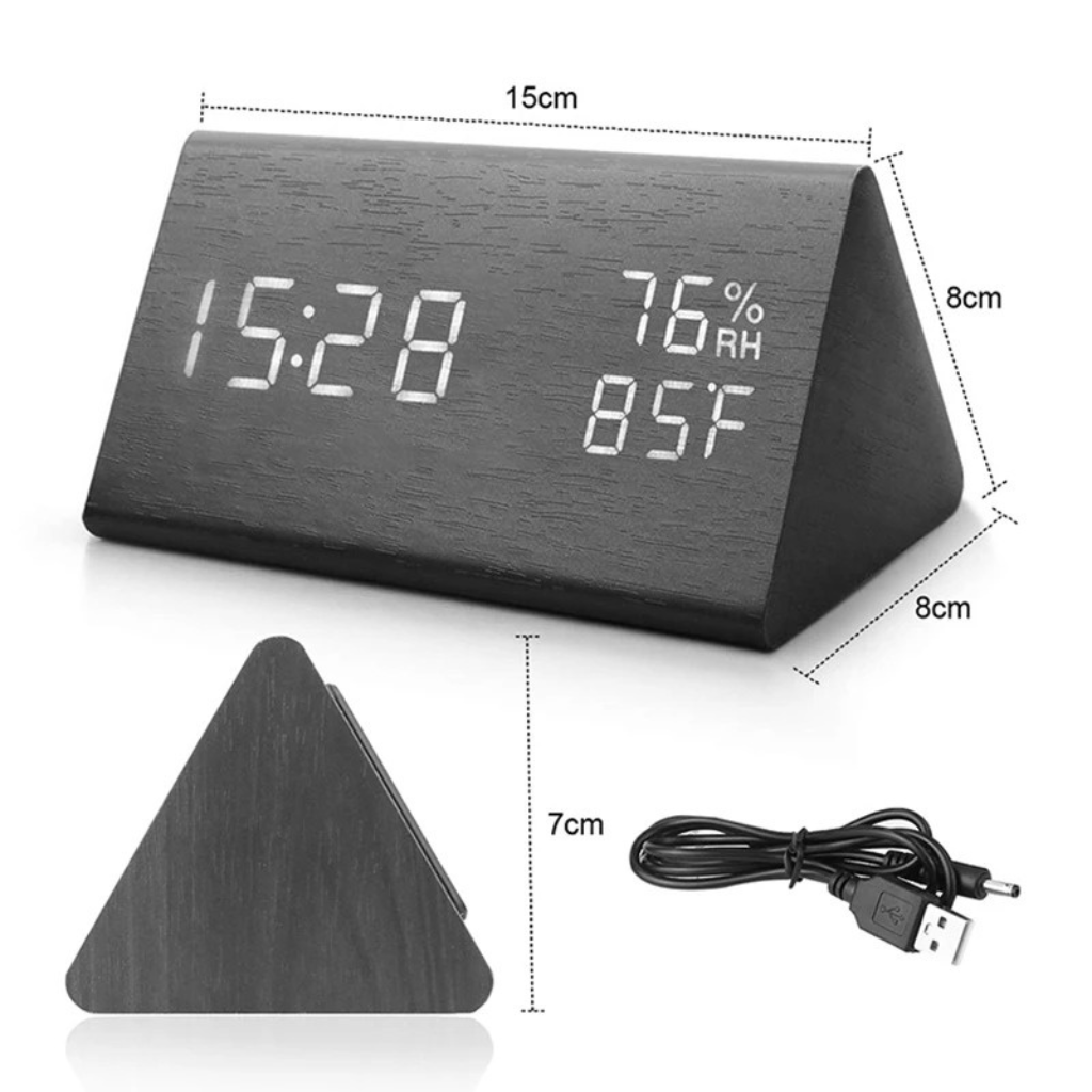 The Woodora LED Digital Bedside Alarm Clock