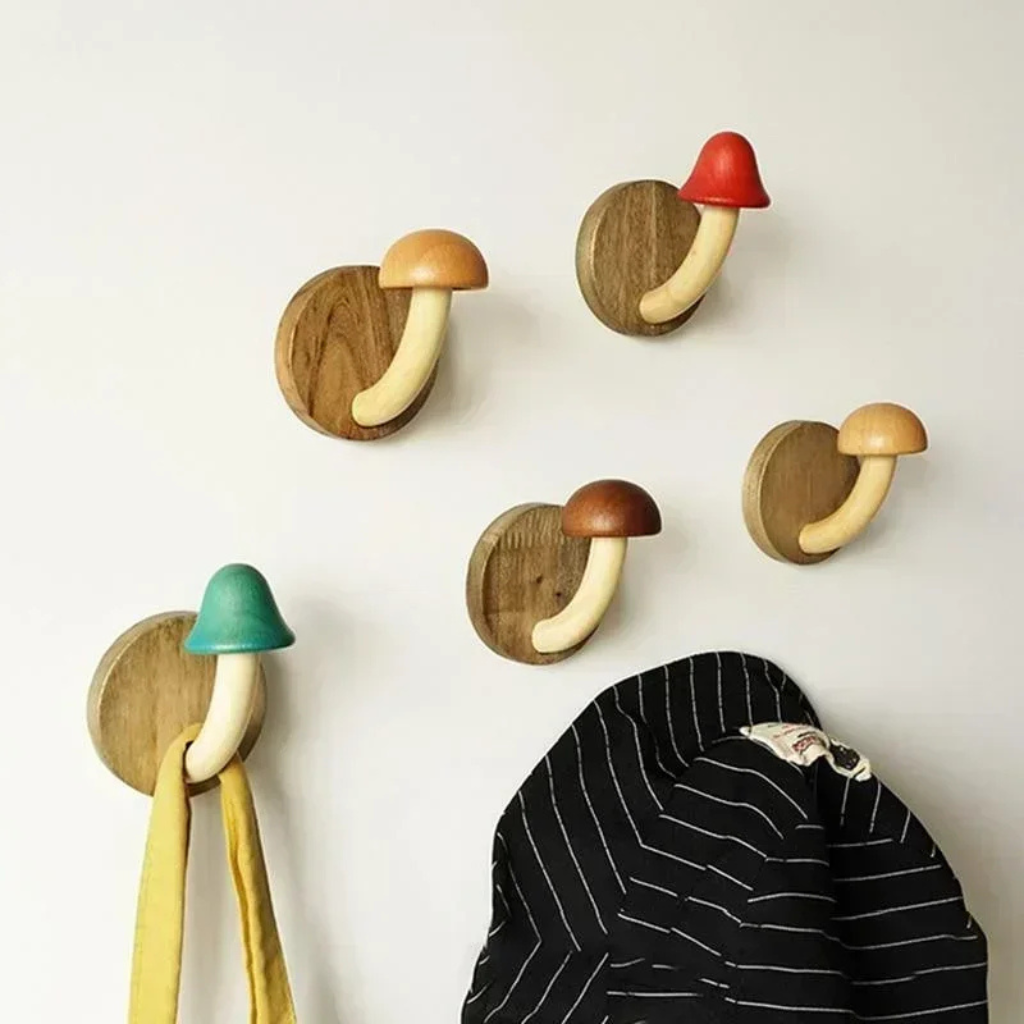 The Woodora Mushroom Wall Self Adhesive Hanger Hook