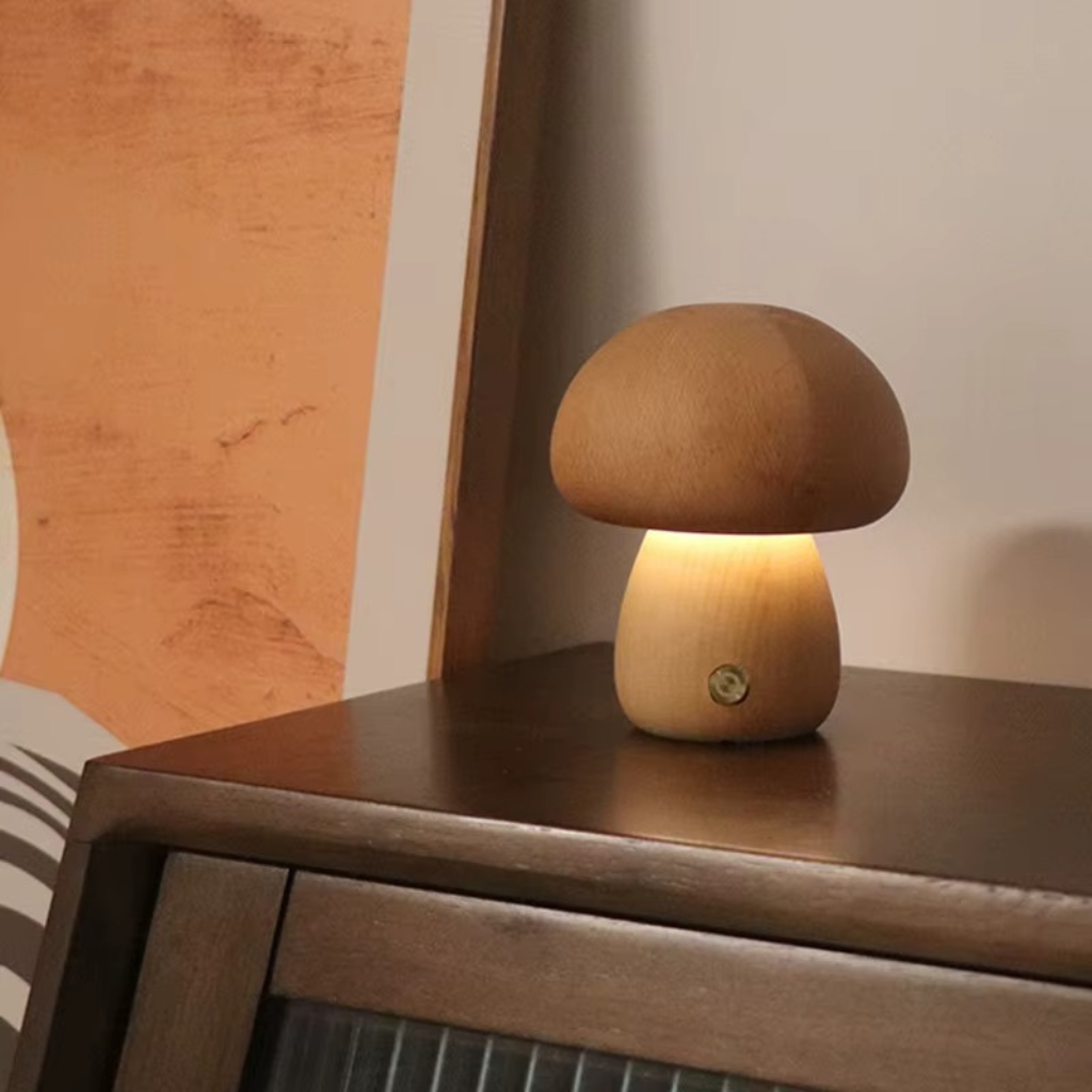 The Woodra Rechargeable Mushroom Night Light