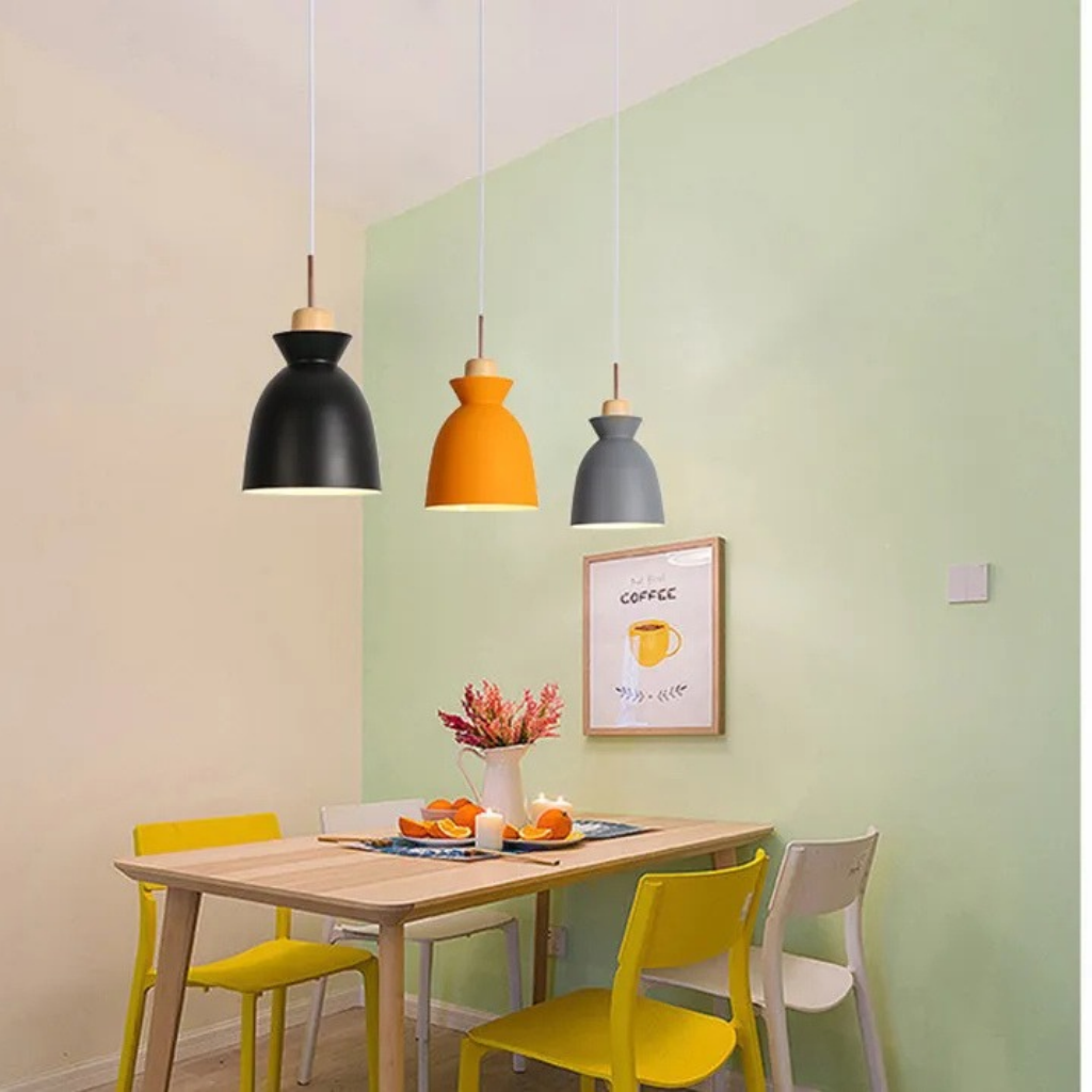 The Wrenora Wooden Iron Pendant Light