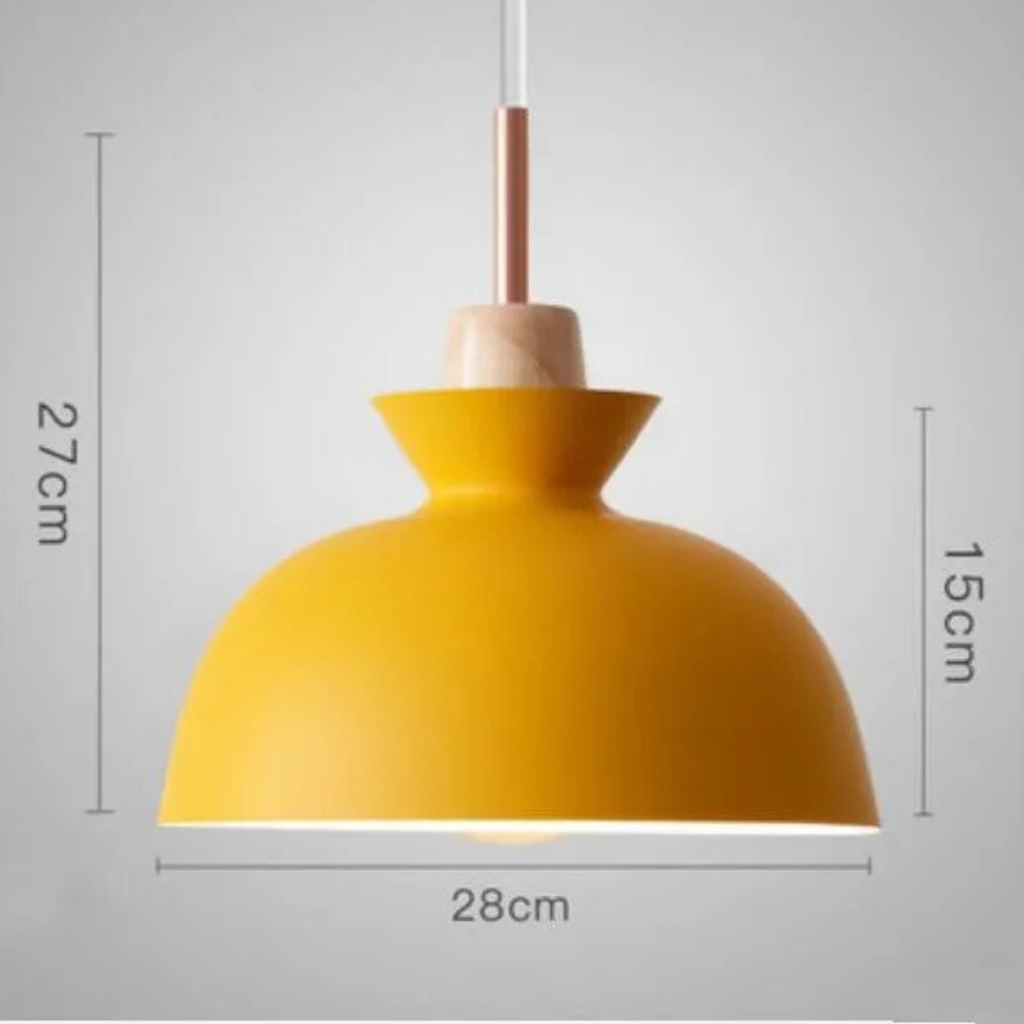 The Wrenora Wooden Iron Pendant Light