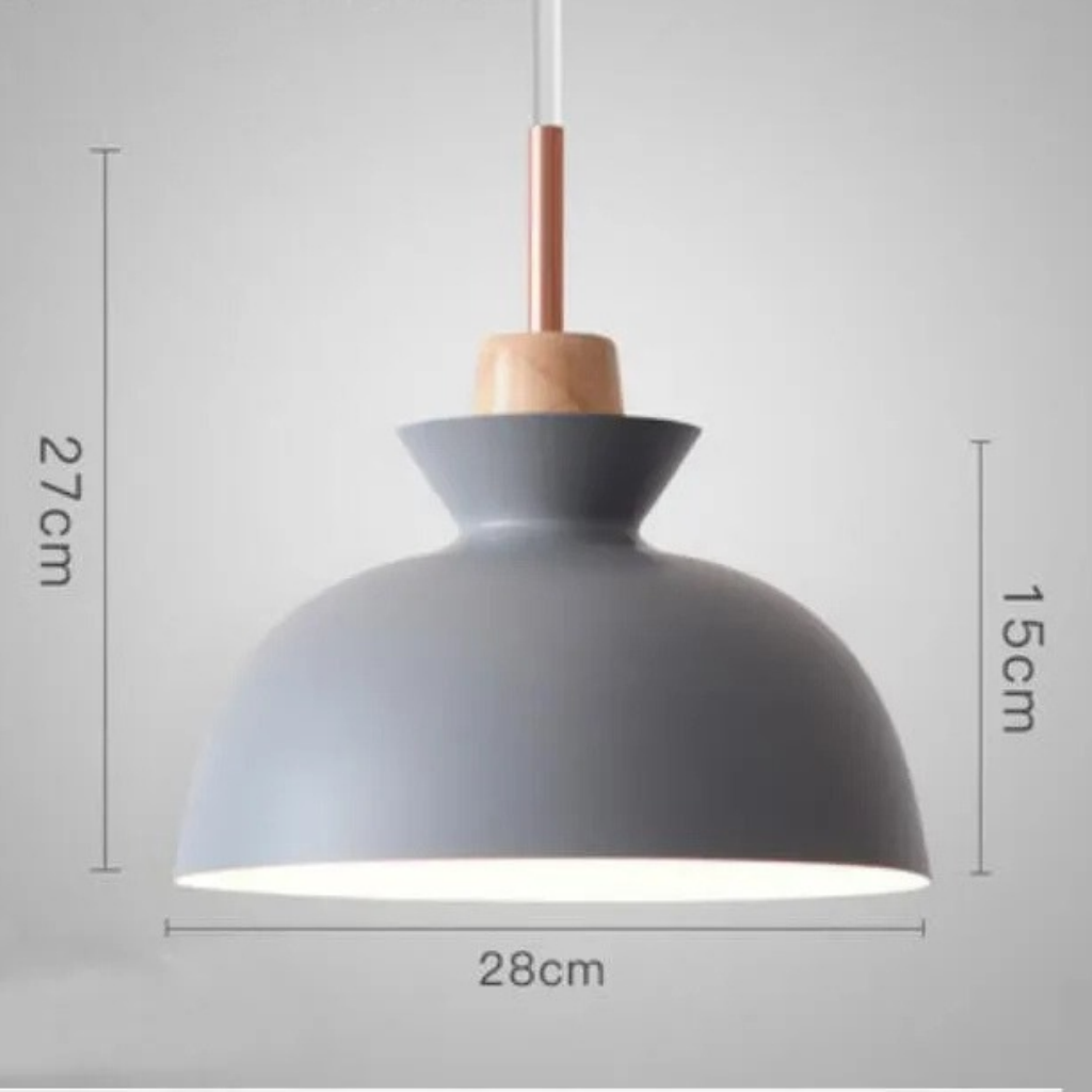 The Wrenora Wooden Iron Pendant Light
