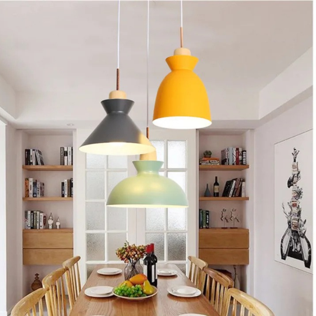 The Wrenora Wooden Iron Pendant Light