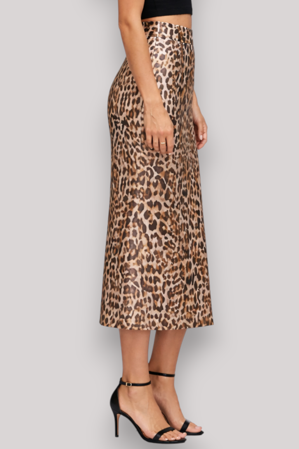 The Yvette Women's Maxi Skirt Elegant High Waist Leopard Print