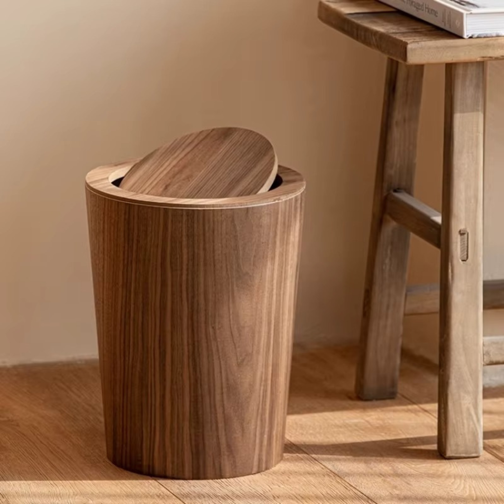 The Zenora Japanese Styled Flip Top Trash Can