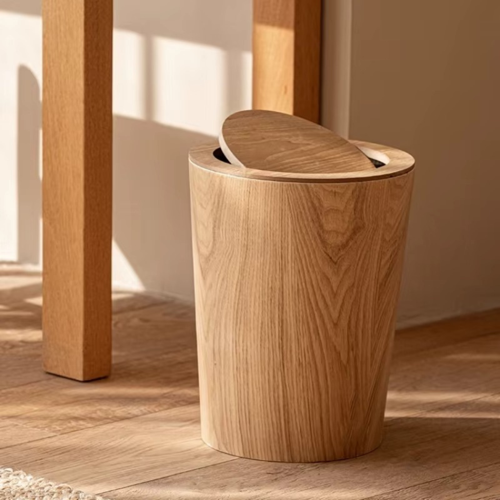 The Zenora Japanese Styled Flip Top Trash Can