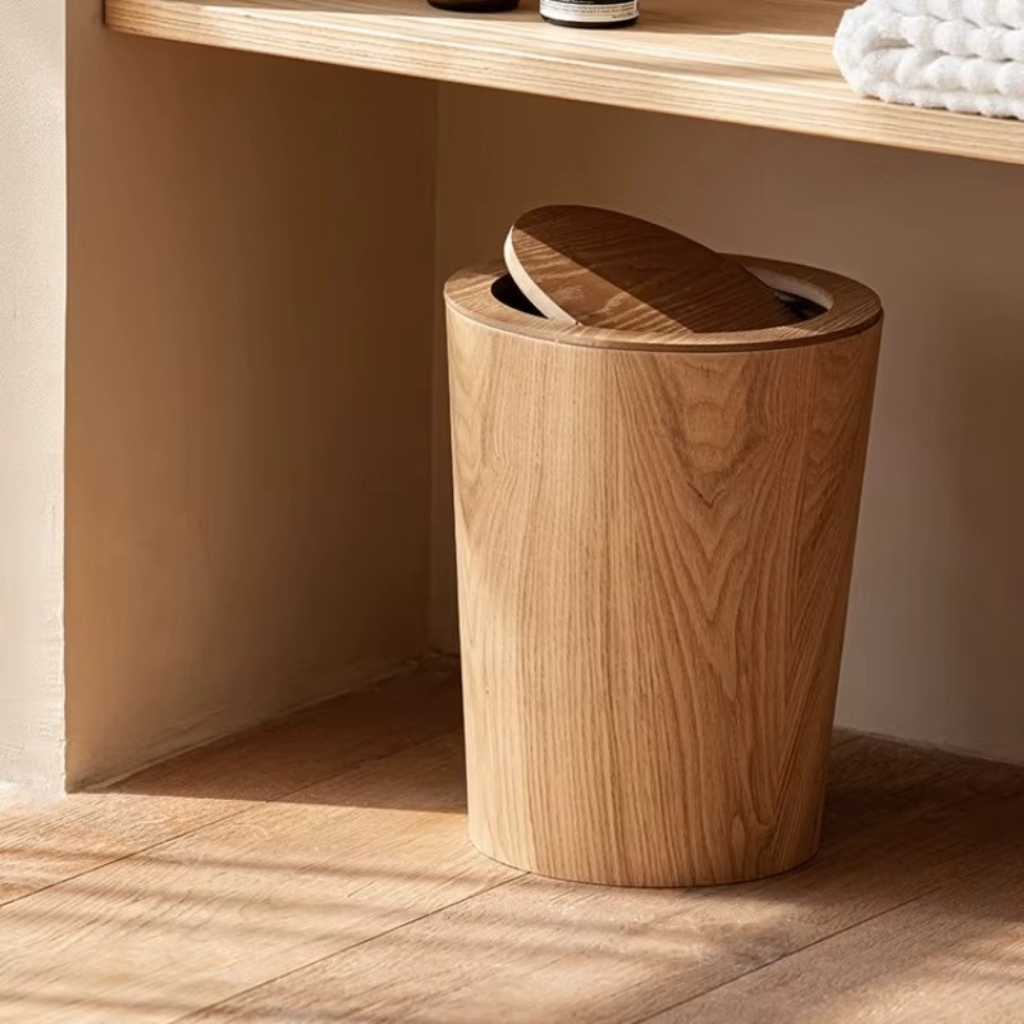 The Zenora Japanese Styled Flip Top Trash Can